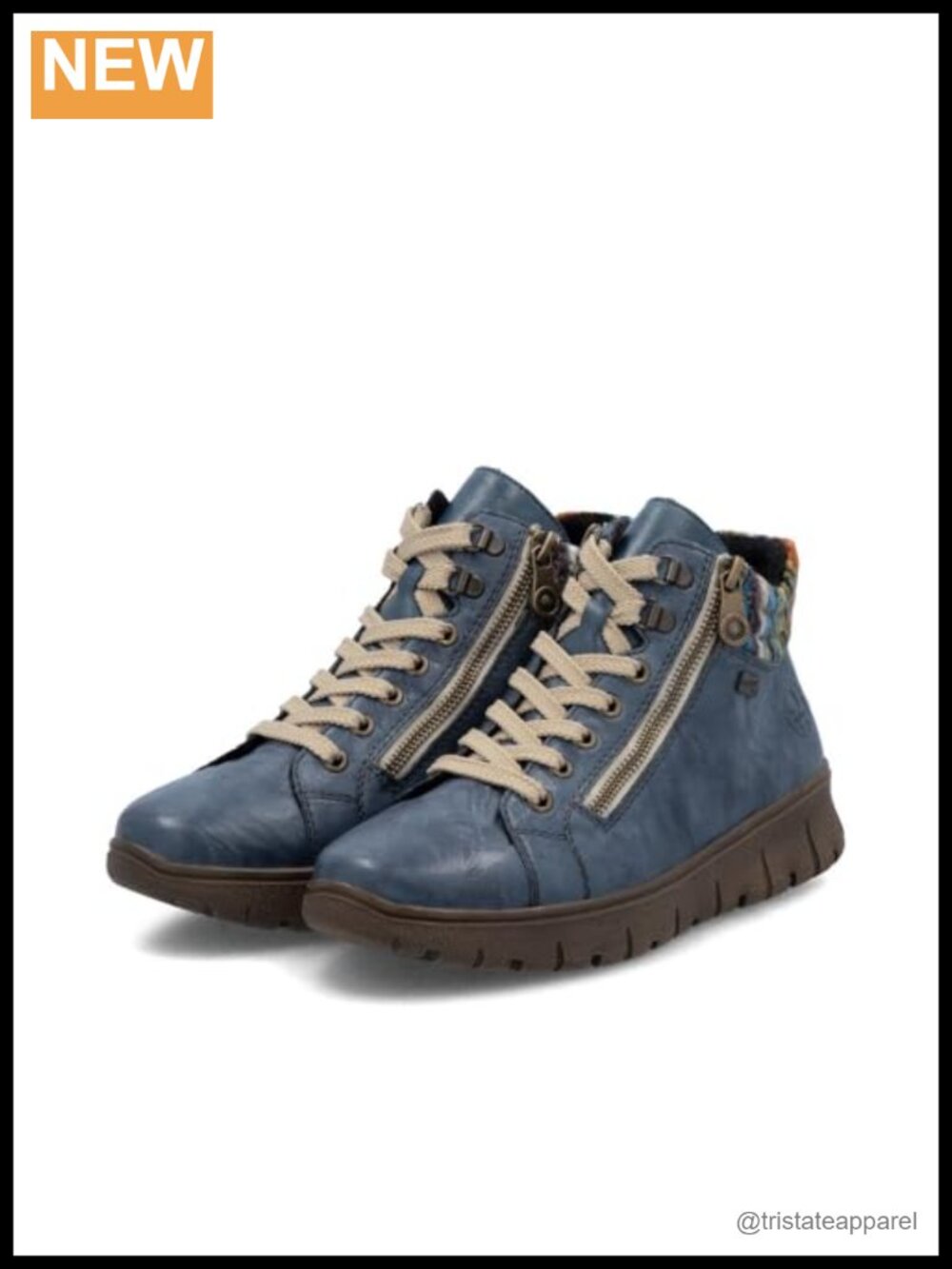 Women's Ankle Boots Leather Lace Up Mid Top Heel